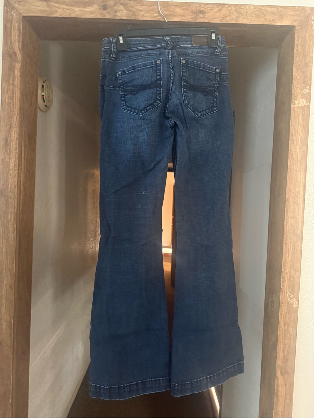 Women's Dark Blue Bootcut Jeans with Flared Hem
